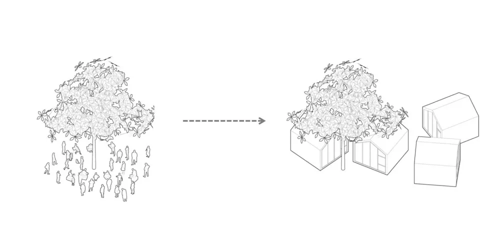 80㎡ 校园草地图书馆 / 原建筑设计工作室