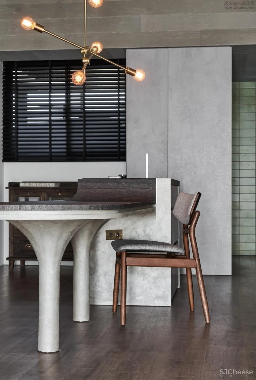 台中慕森设计 | 一半LOFT轻工业风,一半极简侘寂美学