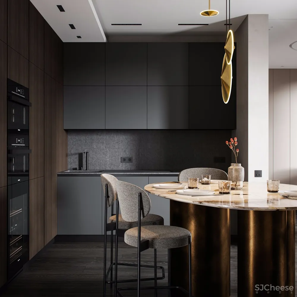 90㎡ 餐厅这样设计丨一进门就被惊艳了