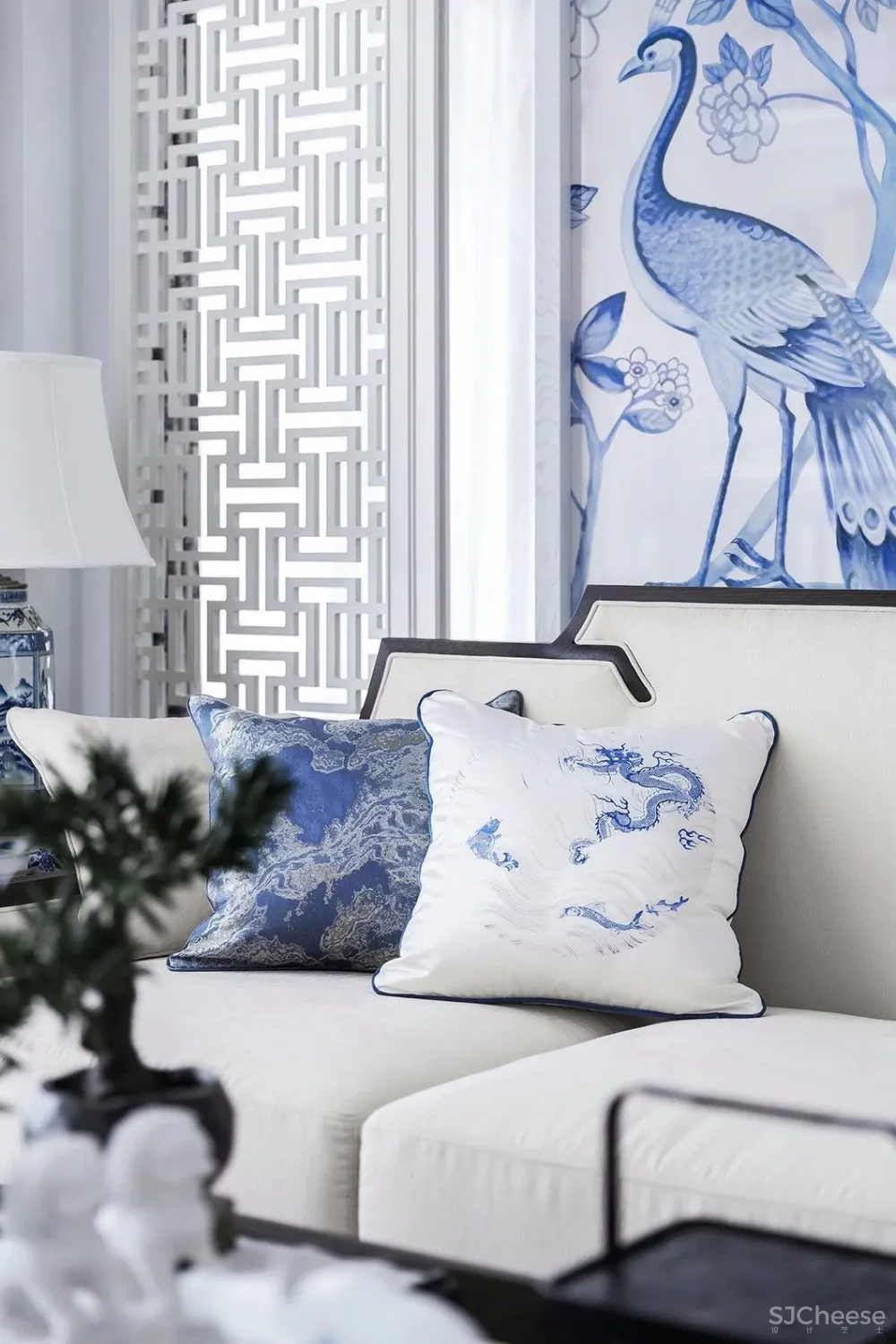 青花案|优雅中国白