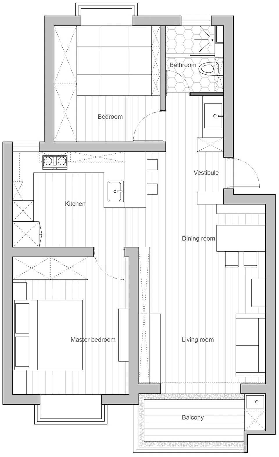 L公寓 – 二人“食堂”，上海 / 大海小燕设计工作室