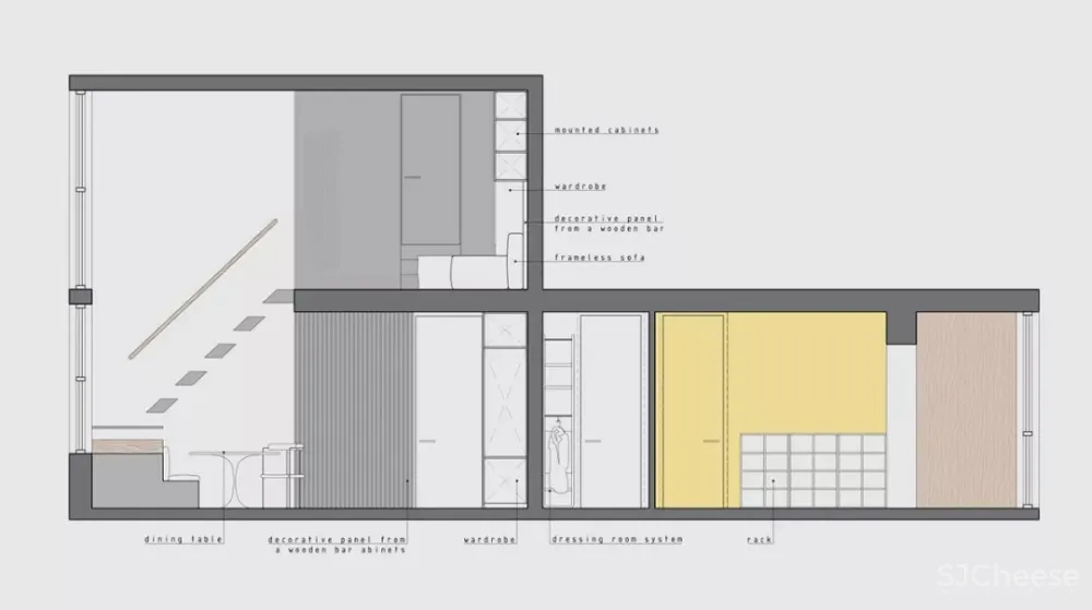 雅致与俏皮，在这座挑高公寓里交织 | Barinov Andrey 首