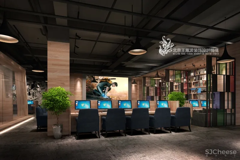 呼市“狮子熊网咖” 独特的空间 王凤波设计机构