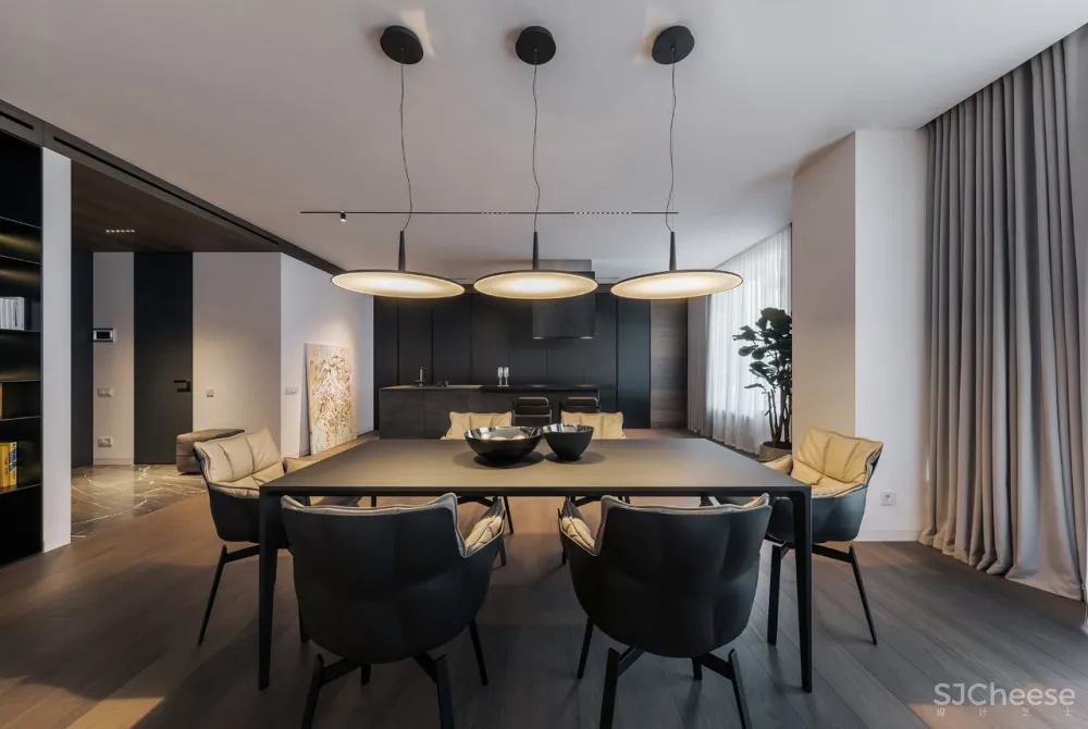 高级黑公寓设计，极简至奢的浪漫 首