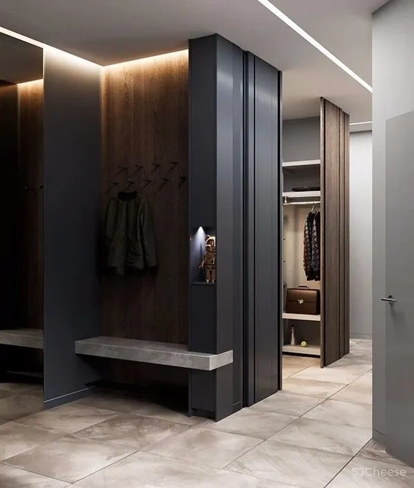 100㎡ 简约风三口之家,把拼接玩出高级感