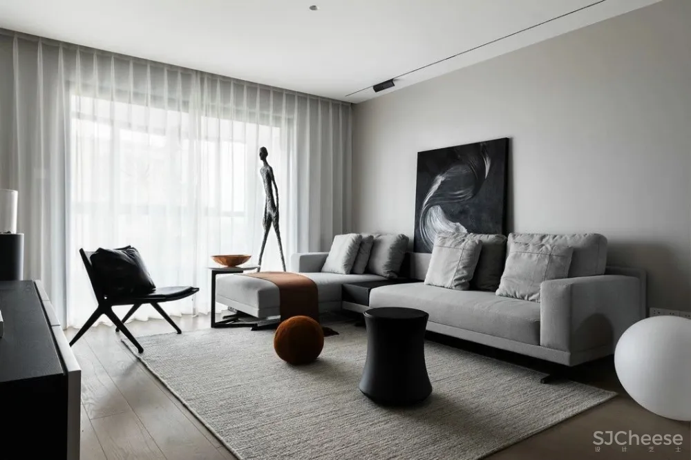 黑白灰丨看设计师的家如何玩转 首