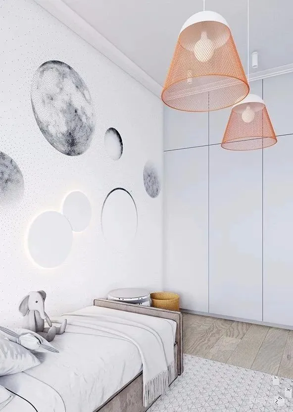 94㎡ 圆形主题设计丨清新配色怎么看都不腻