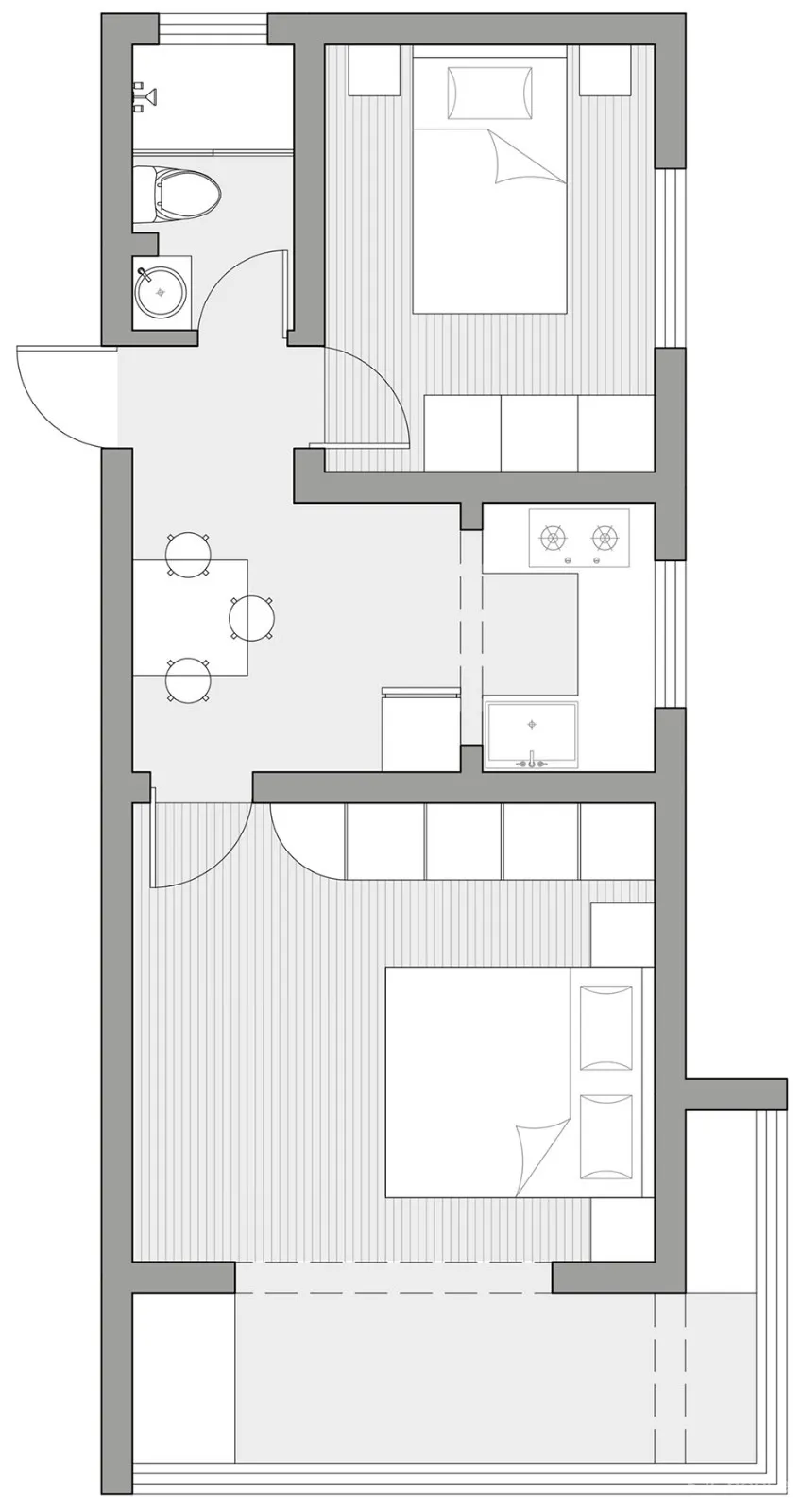 一眼望穿的家,南京 / 系园建筑设计工作室