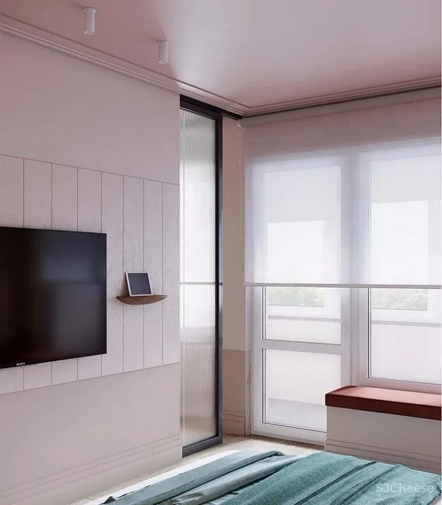 94㎡ 圆形主题设计丨清新配色怎么看都不腻