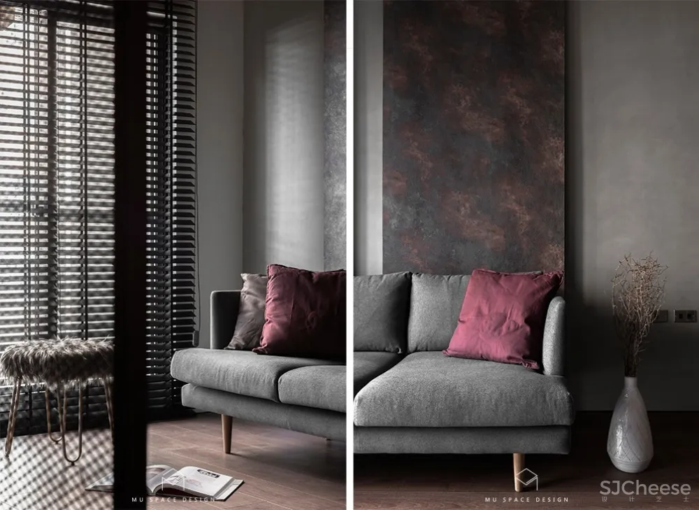 台中慕森设计 | 一半LOFT轻工业风，一半极简侘寂美学