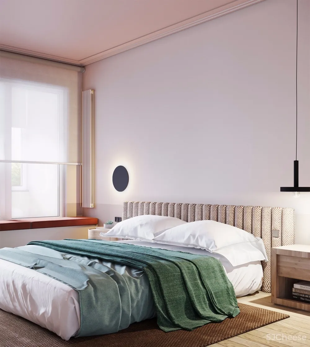 94㎡ 圆形主题设计丨清新配色怎么看都不腻