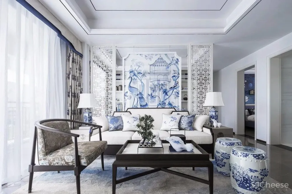 青花案|优雅中国白