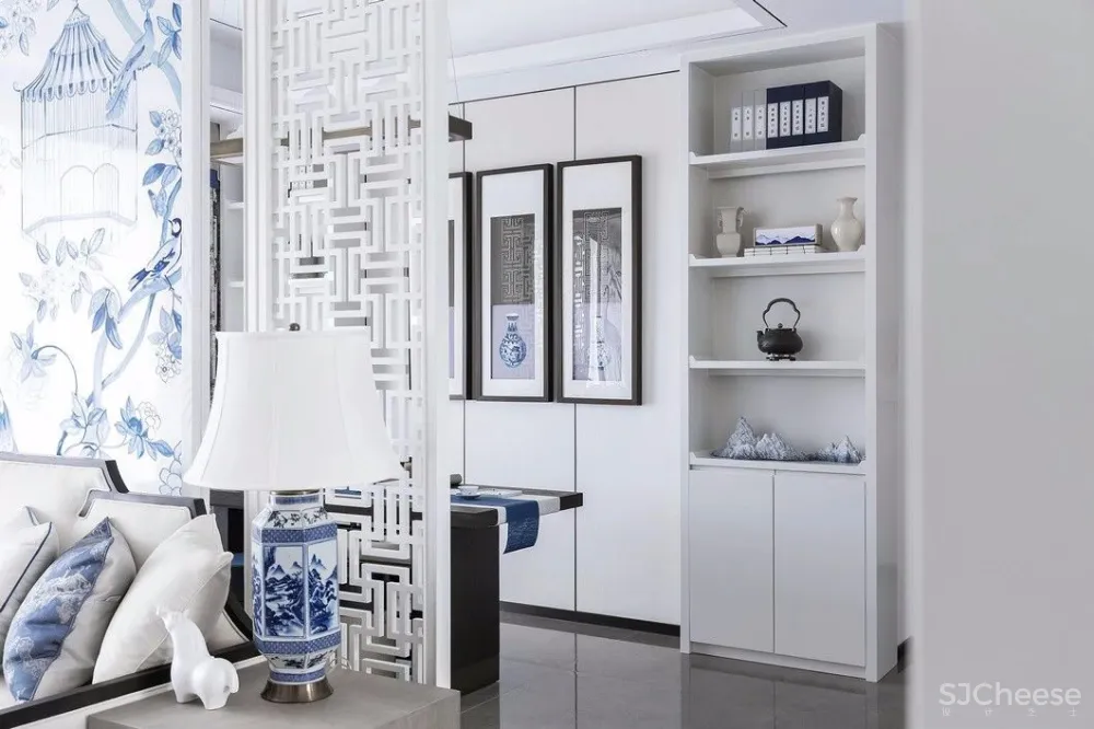 青花案|优雅中国白