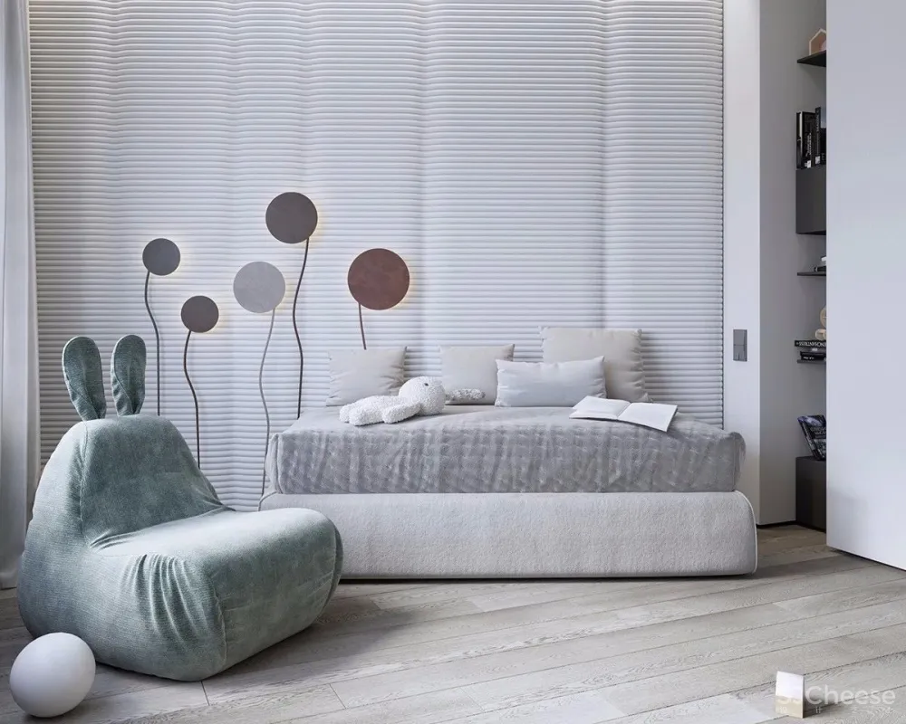 100㎡ 三室一厅,厨房、客厅这样设计太走心了