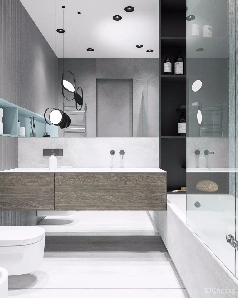 100㎡ 三室一厅,厨房、客厅这样设计太走心了