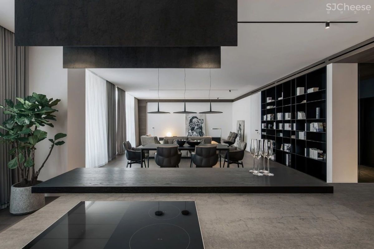 高级黑公寓设计，极简至奢的浪漫 首