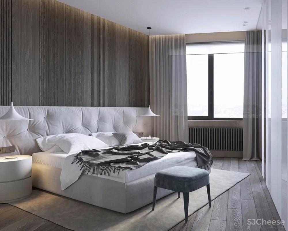 100㎡ 三室一厅,厨房、客厅这样设计太走心了