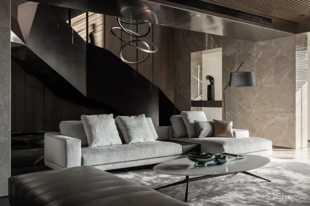 最新 | 唐忠汉：540m²顶层复式 ，大地灰演绎最美的奢宅气质 首