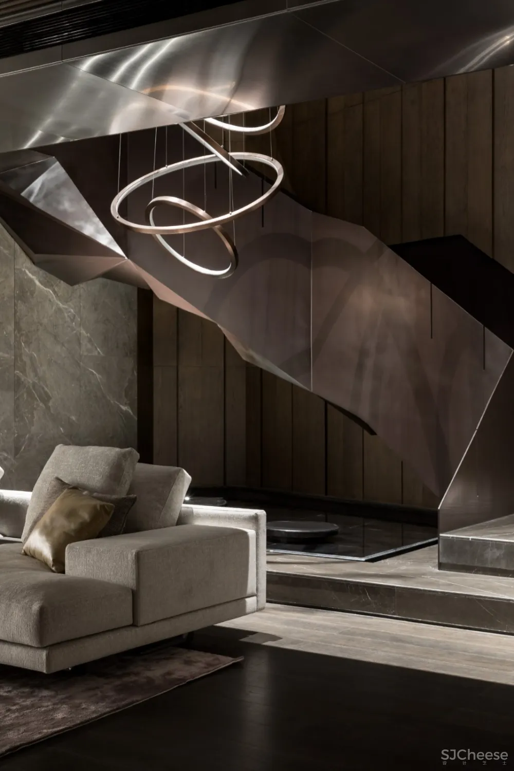 最新 | 唐忠汉：540m²顶层复式 ，大地灰演绎最美的奢宅气质 首