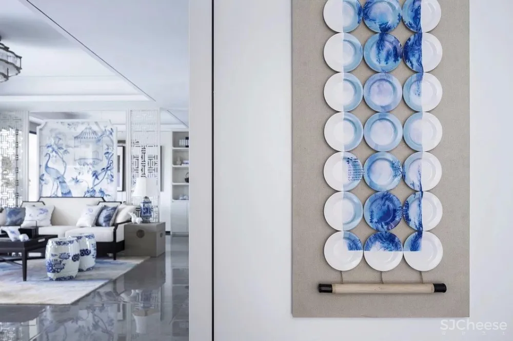 青花案|优雅中国白