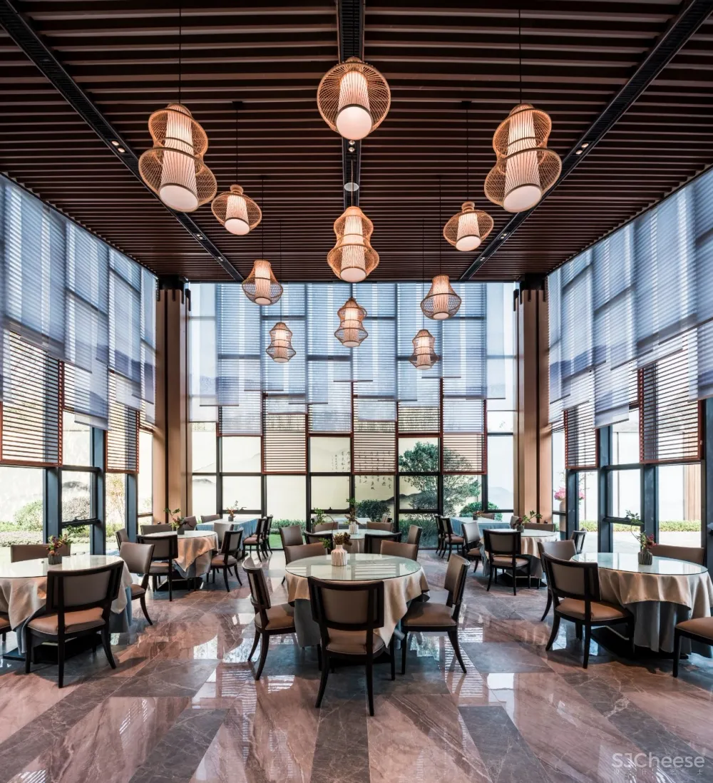 景地组设计新作—1200m²新中式风格伴山云庐售楼部落地设计方案