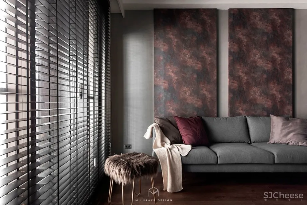 台中慕森设计 | 一半LOFT轻工业风，一半极简侘寂美学