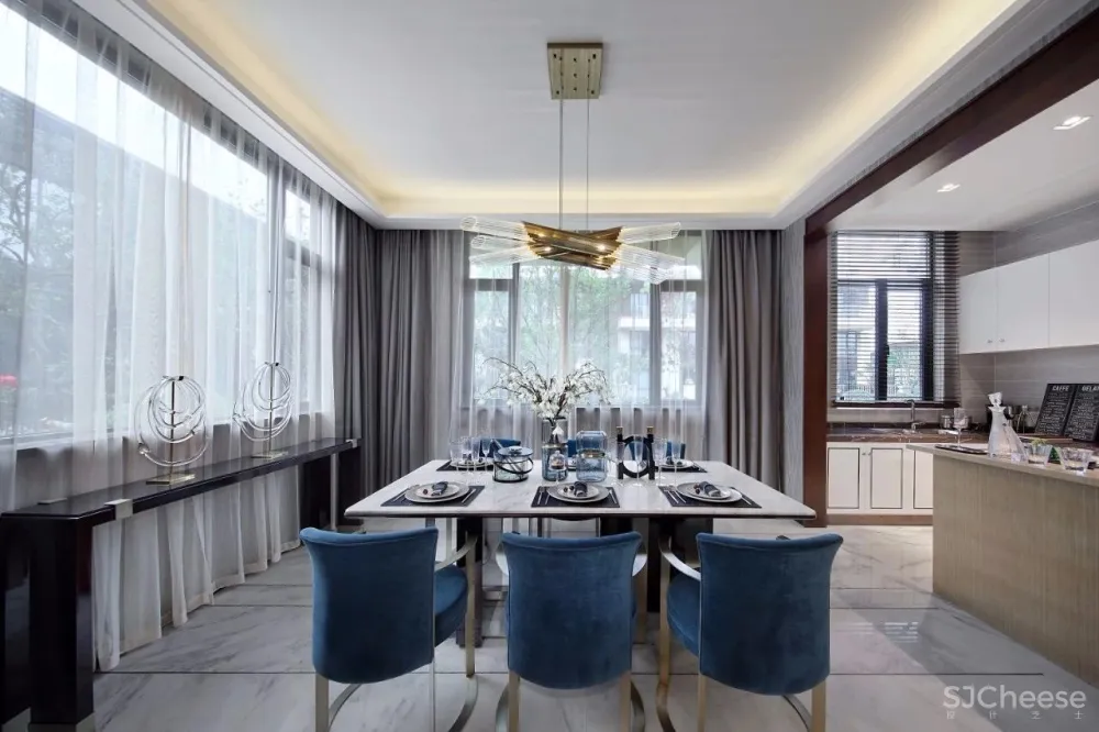 【YLH地产设计组】300 m²东方气韵的样板间设计方案 首