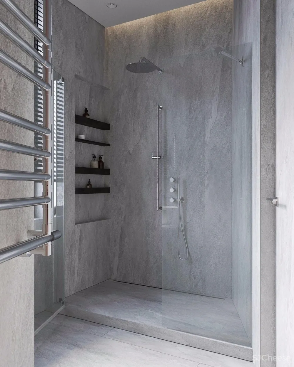 100㎡ 三室一厅,厨房、客厅这样设计太走心了