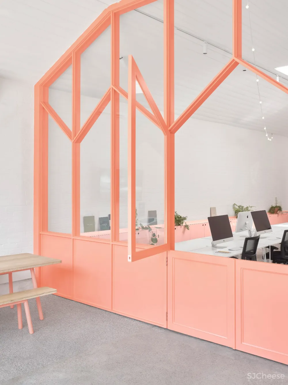 首发 | BoardGrove Architects:粉粉春桃色墨尔本办公空间