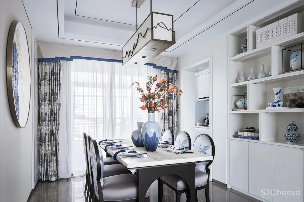 青花案|优雅中国白