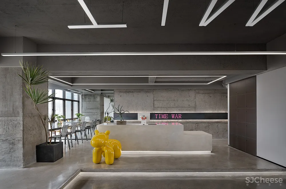 域见设计 YuDesign:TIME WAR糖果·现代工业风理发店设计
