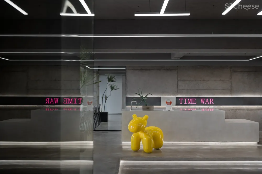 域见设计 YuDesign:TIME WAR糖果·现代工业风理发店设计