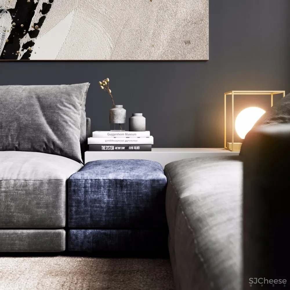 100㎡ 简约风三口之家,把拼接玩出高级感