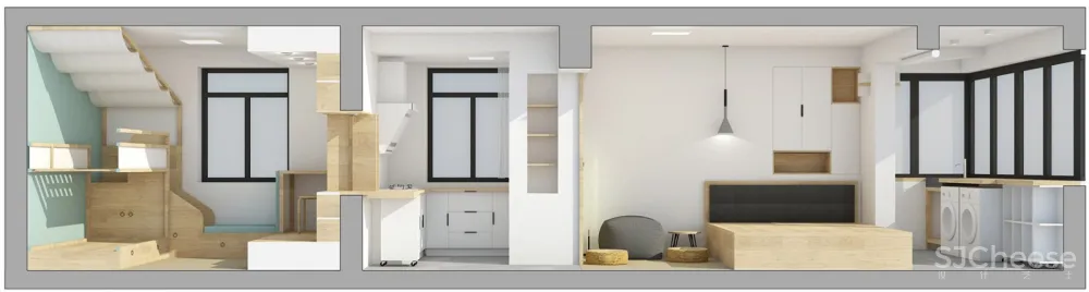 一眼望穿的家,南京 / 系园建筑设计工作室