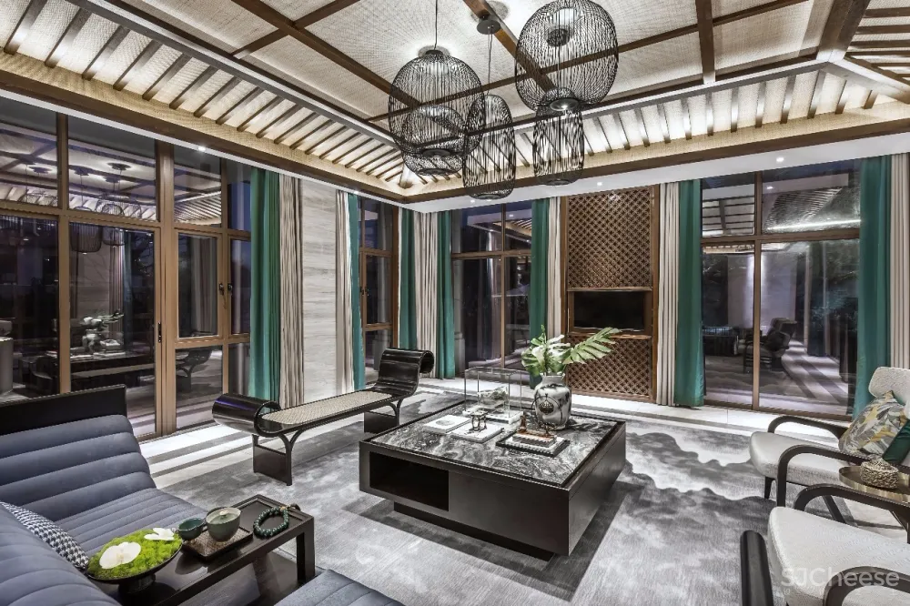 【醉美新中式】727㎡带游泳池的别墅设计丨看完想买一套