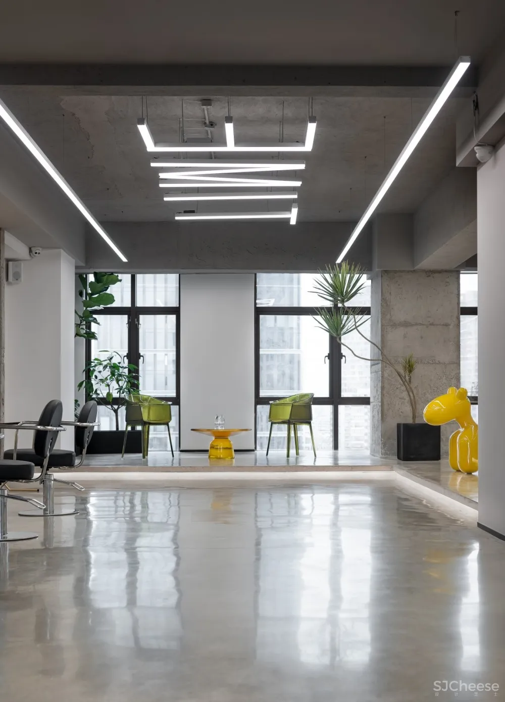 域见设计 YuDesign:TIME WAR糖果·现代工业风理发店设计
