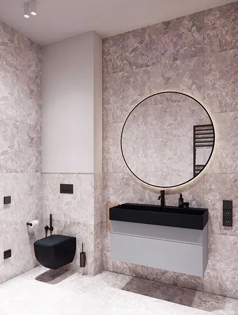 94㎡ 圆形主题设计丨清新配色怎么看都不腻