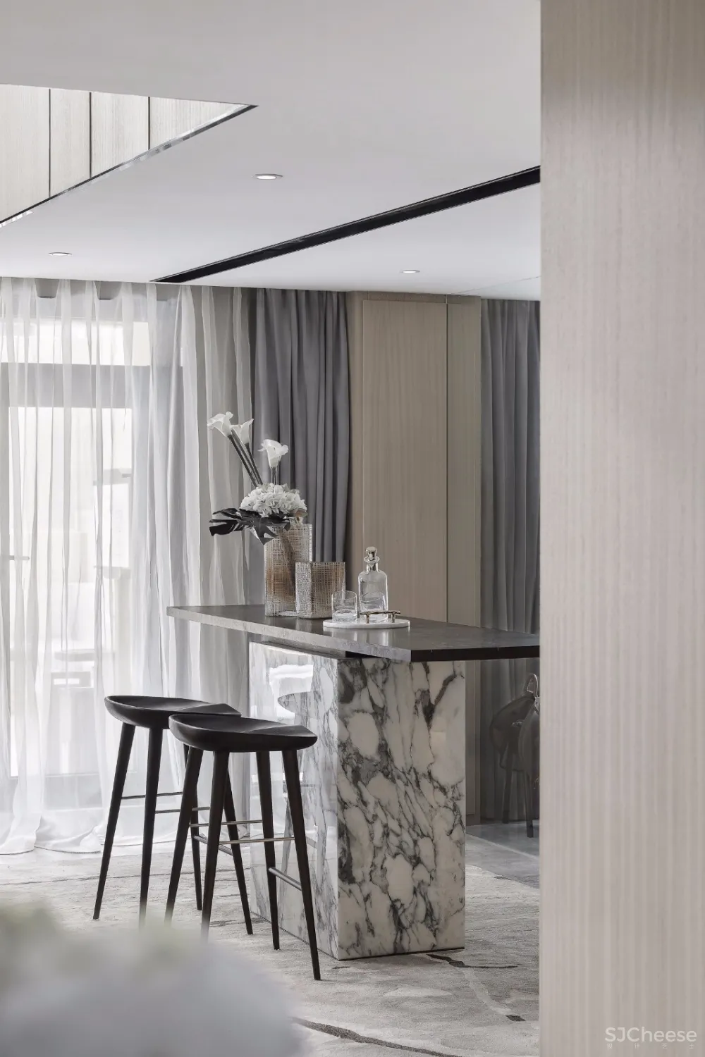 朴悦设计 | 大连璞石墅底跃样板间，生活的自然归属