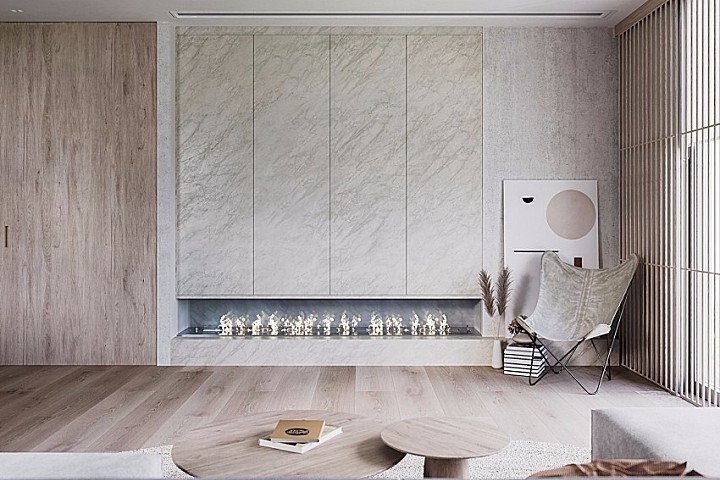 幽静自然禅风！瑞士86㎡日系灰白单身公寓 | Nazar Tsymbaliuk 首