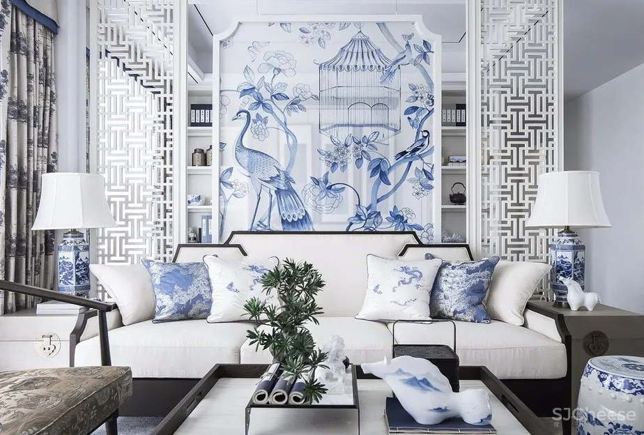 青花案|优雅中国白