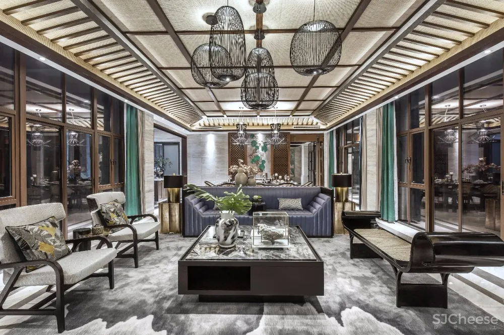 【醉美新中式】727㎡带游泳池的别墅设计丨看完想买一套