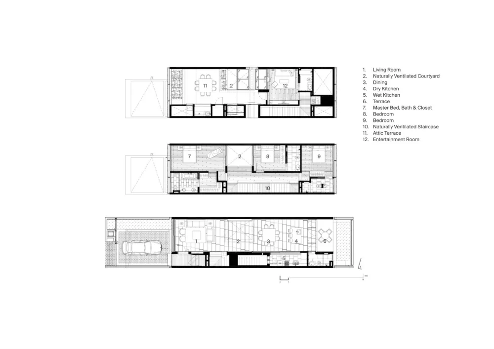 新加坡楔形屋顶混凝土住宅/AKDA Architects