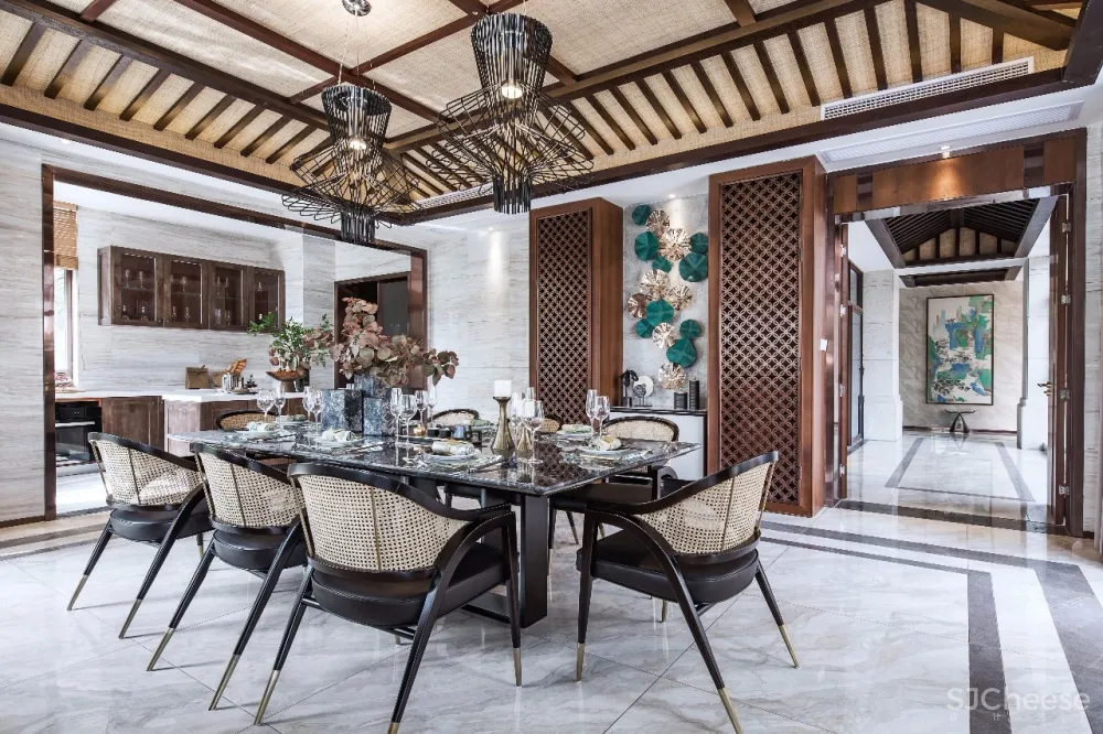 【醉美新中式】727㎡带游泳池的别墅设计丨看完想买一套