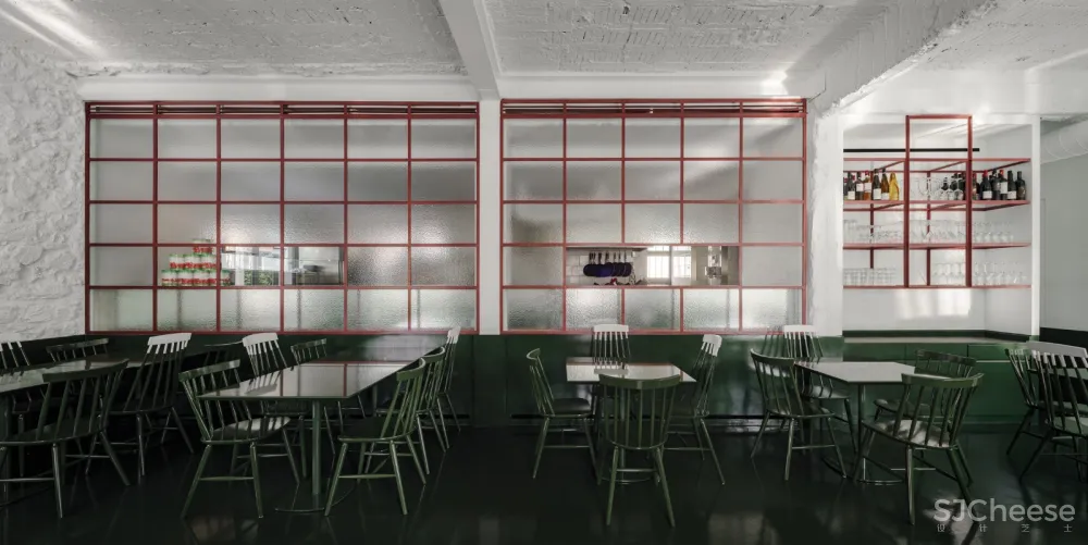 首发 | AK-A :雅典红绿撞色工业风 Atene餐厅