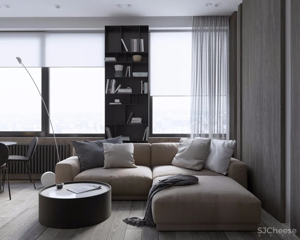 100㎡ 三室一厅,厨房、客厅这样设计太走心了