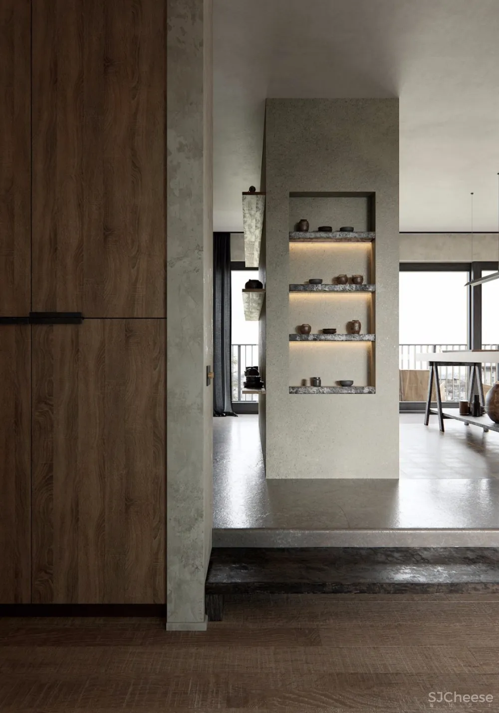 现代侘寂风丨这才我想要的玄关