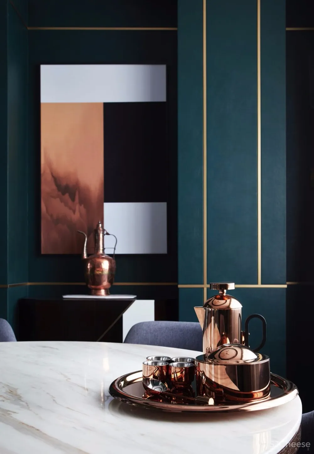 【新作】600㎡精致奢华别墅空间丨对ArtDeco的崇高致敬