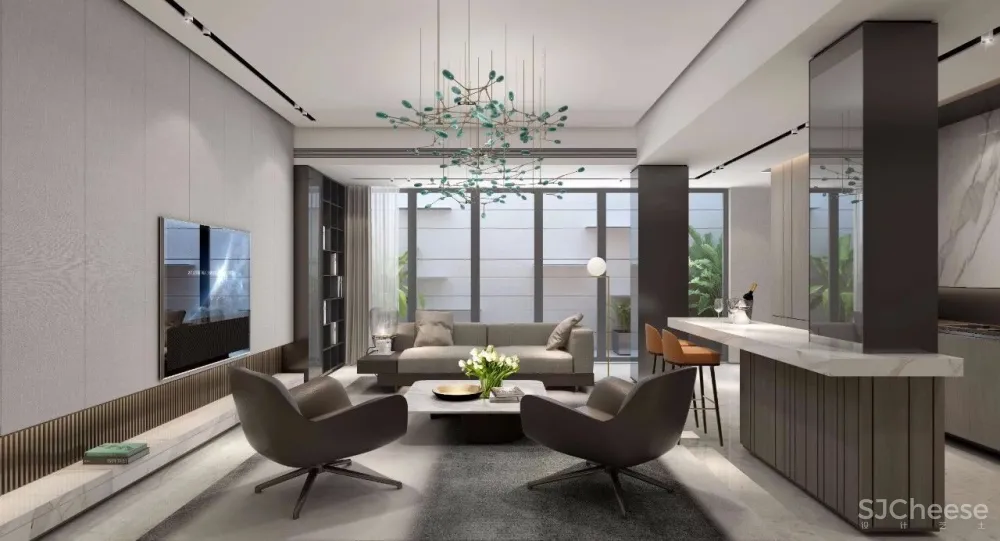 高端别墅样板房丨静谧悠然的简约设计