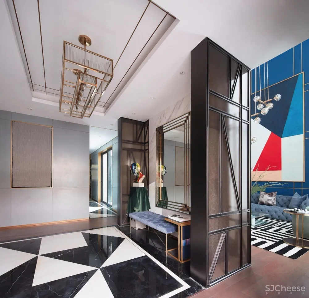 【新作】600㎡精致奢华别墅空间丨对ArtDeco的崇高致敬