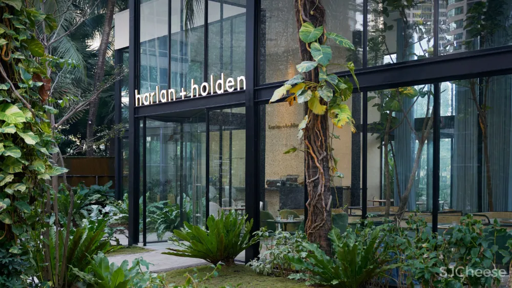 最新 | GamFratesi:马尼拉充满植物的薄荷绿咖啡馆 Harlan + Holden Glasshouse Cafe